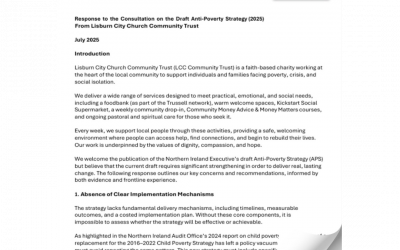 LCCCT Calls for Strengthened Anti-Poverty Strategy in Northern Ireland